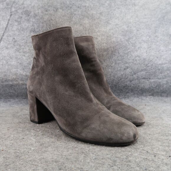 Vince Shoes Womens 9 Booties Fashion Suede Blakely Block Heel Classic Ankle Boot - Picture 1 of 15